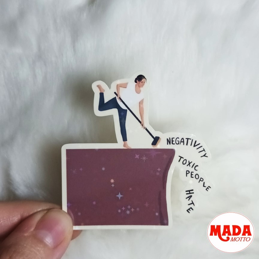 

REMOVE NEGATIVITY TOXIC PEOPLE HATE stiker vinyl waterproof laminasi glittery star | MADAmotto sticker