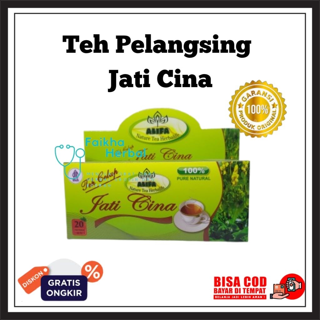 

Teh Jati Cina Celup Herbal Pelangsing Murni Alami Alifa