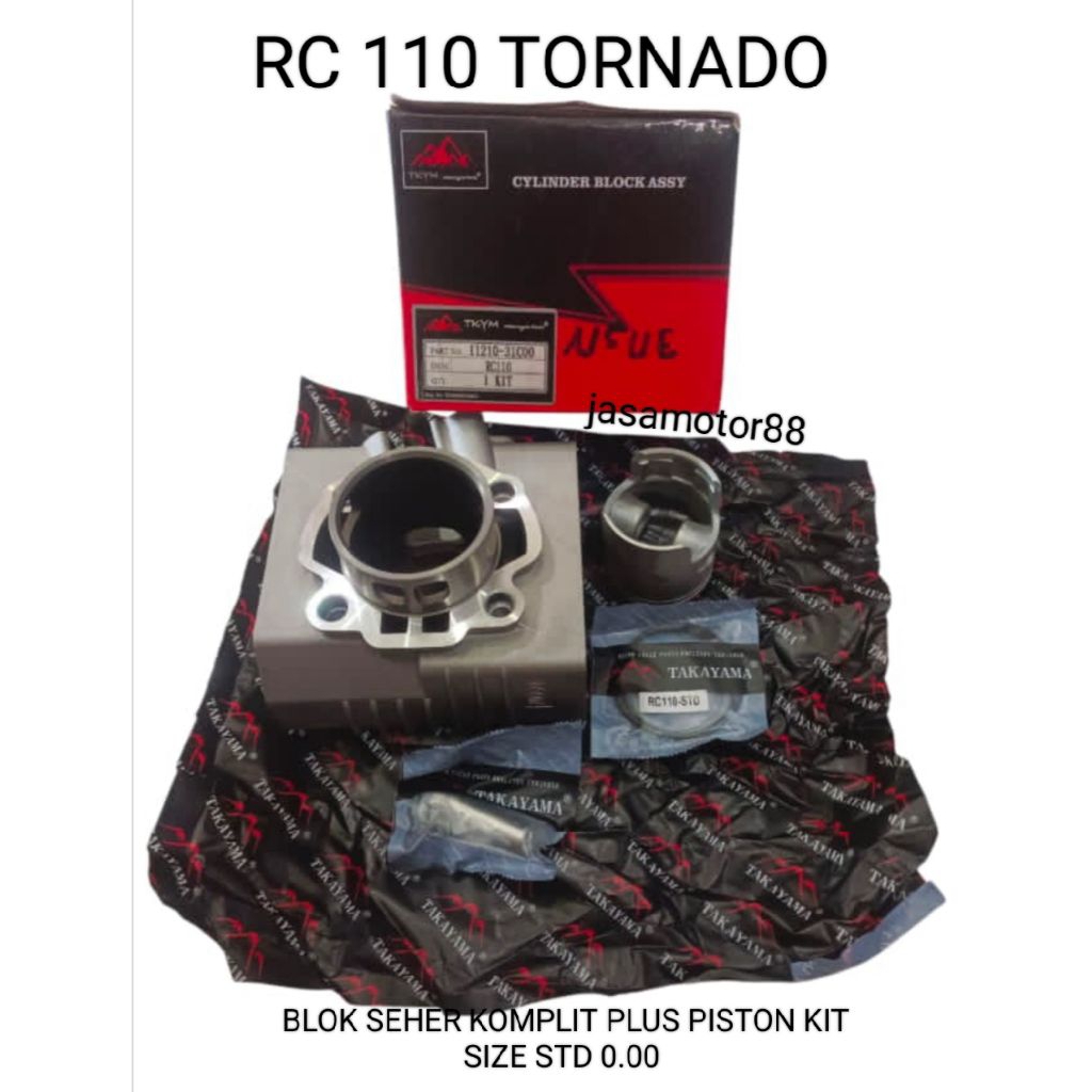 CYLINDER BLOK SEHER KOMPLIT SUZUKI RC 110 TORNADO