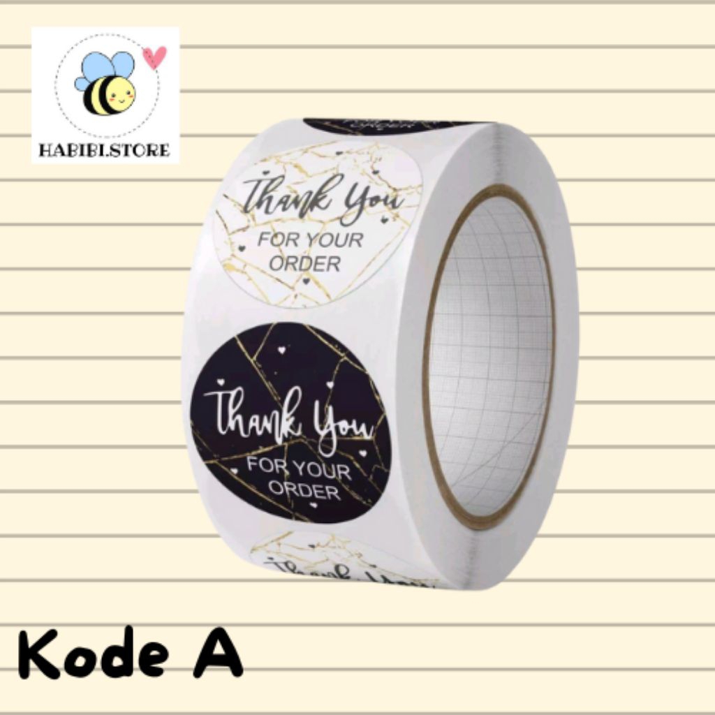 

Habibi1store 100 pcs stiker Thankyou 2.5cm