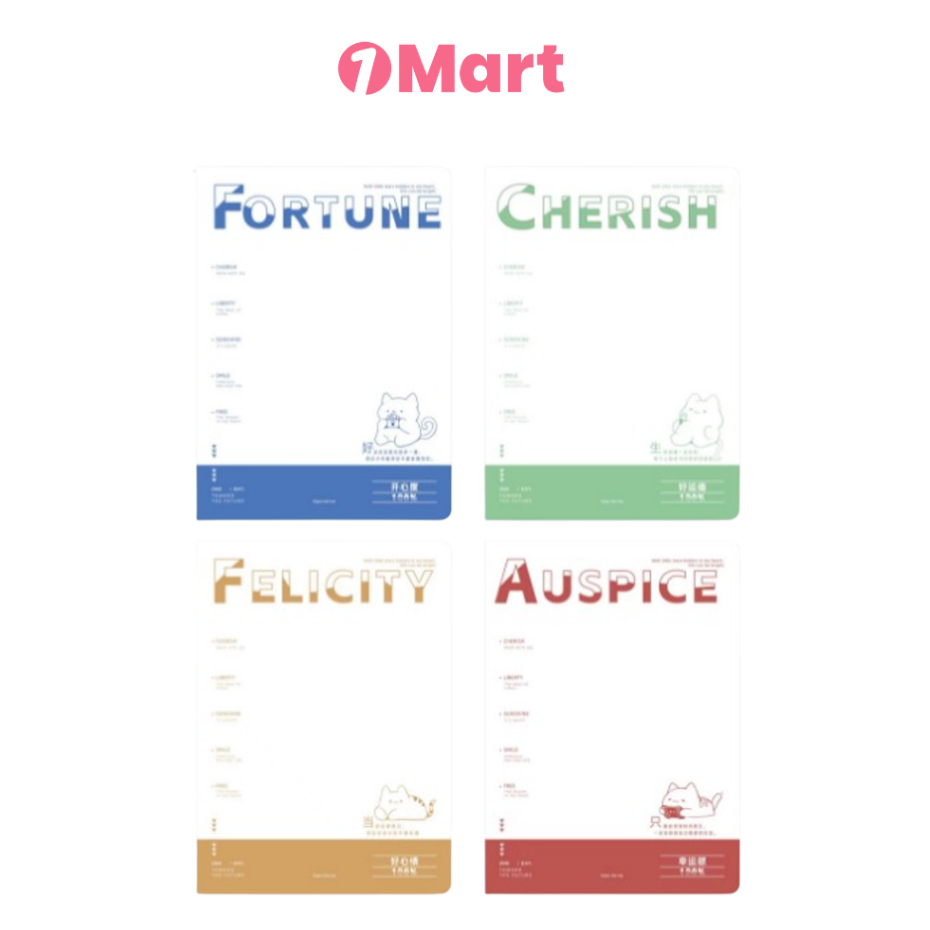 

1MART Kertas Catatan Aesthetic Tema Kata Positif | Fortune, Cherish, Felicity, Auspice
