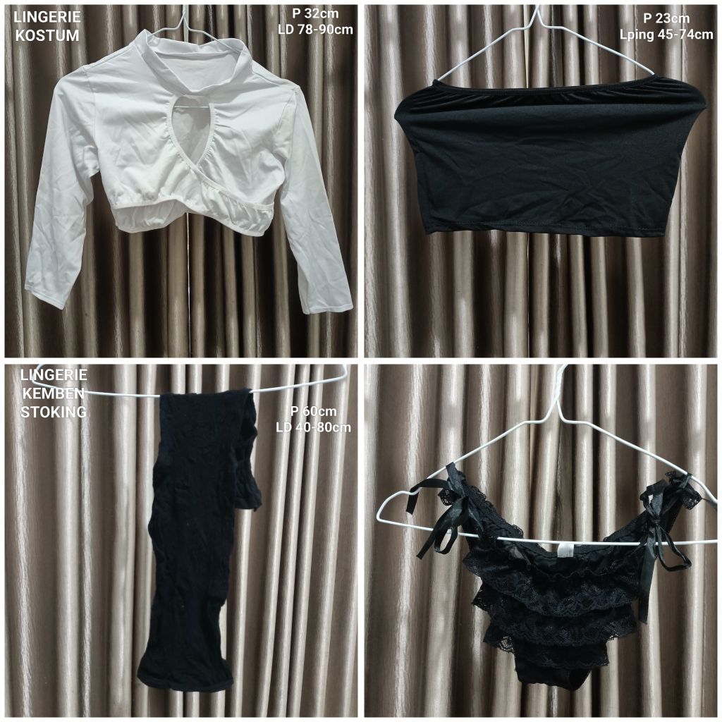 Preloved / second / bekas lingerie / baju dinas malam setelan kemben cantik