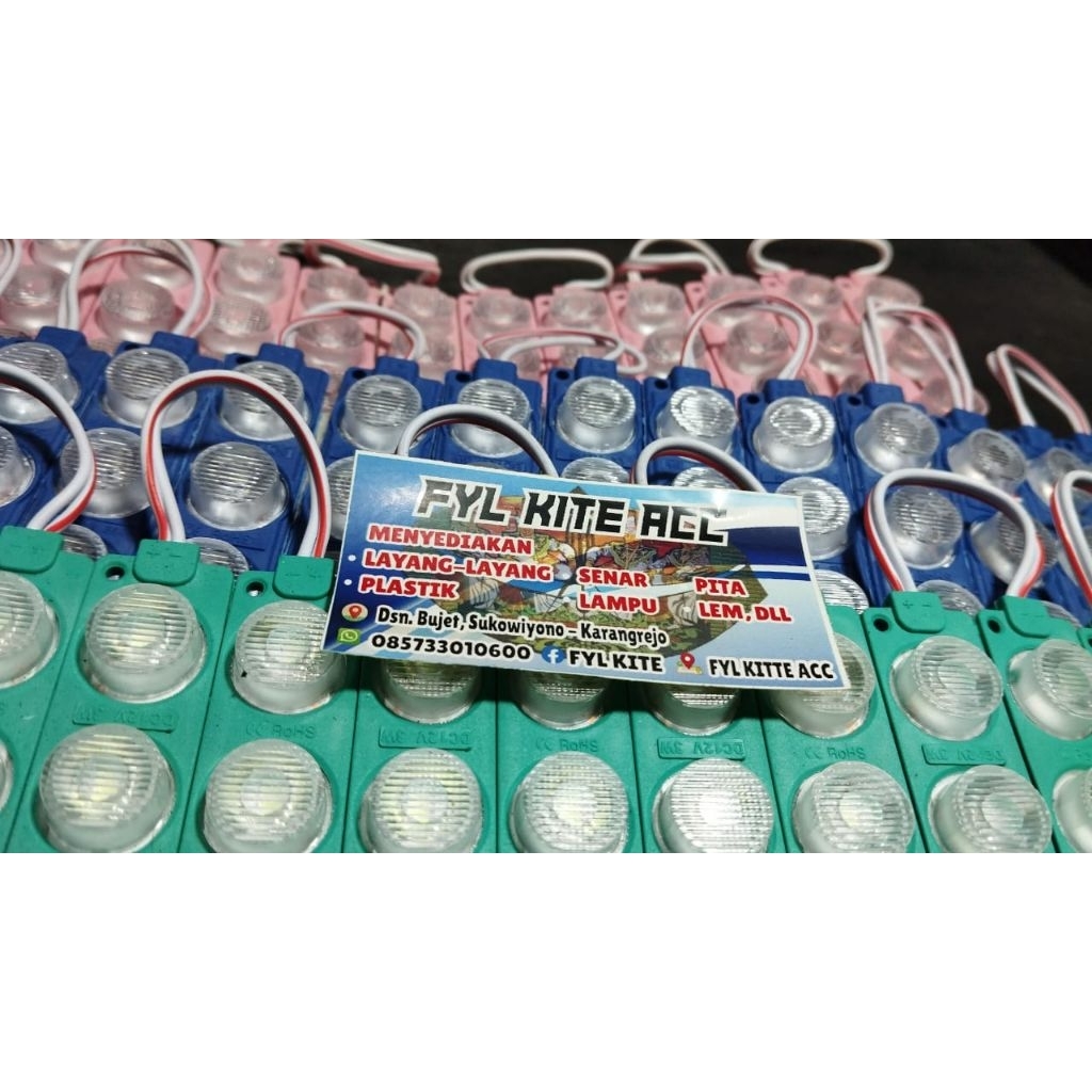 lampu led 3 mata 12volt