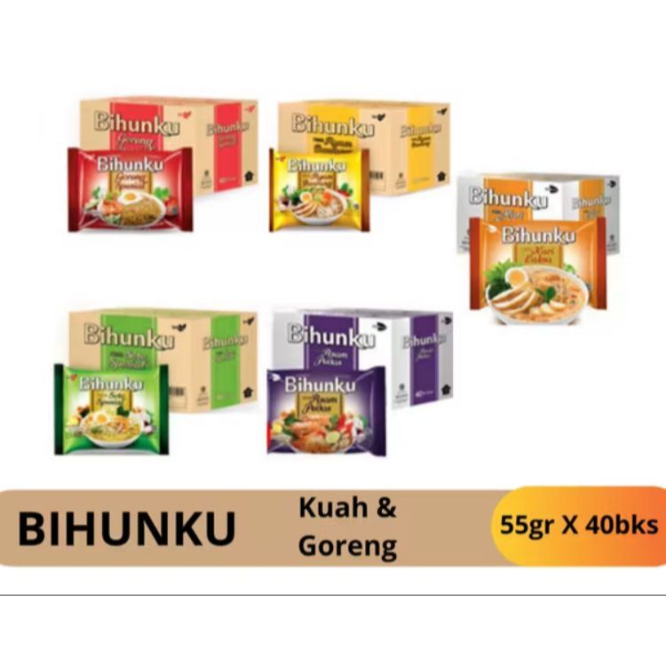 

BIHUNKU KARI LAKSA 1 DUS, GORENG, AYAM BAWANG, ASAM PEDAS ISI 40 PCS