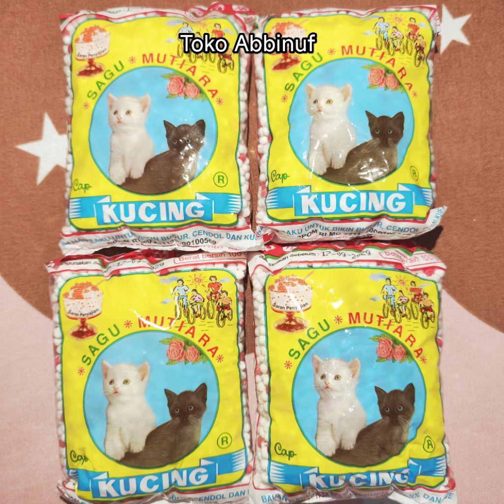 

1 PCS - SAGU MUTIARA CAP KUCING 100g - BUBUR SAGU MUTIARA