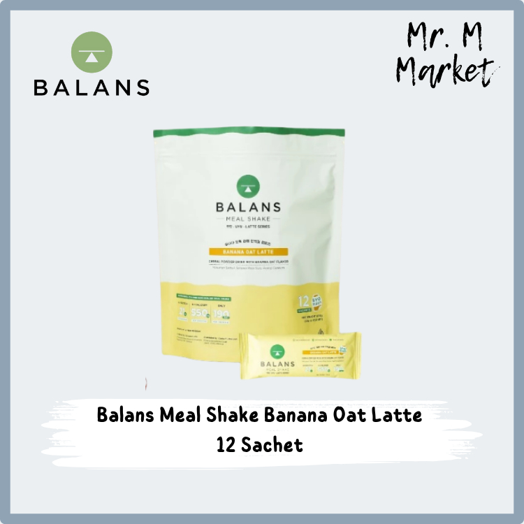 

BALANS Meal Shake UYU Series | Banana Oat Latte | Susu Protein & Tinggi Kalsium Rendah Kalori | 12s