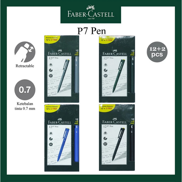 

PULPEN FABER CASTELL P7 HITAM 0,7 MM / PEN / PENA / BALLPOINT