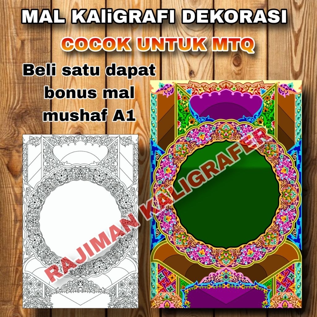 mal kaligrafi dekorasi