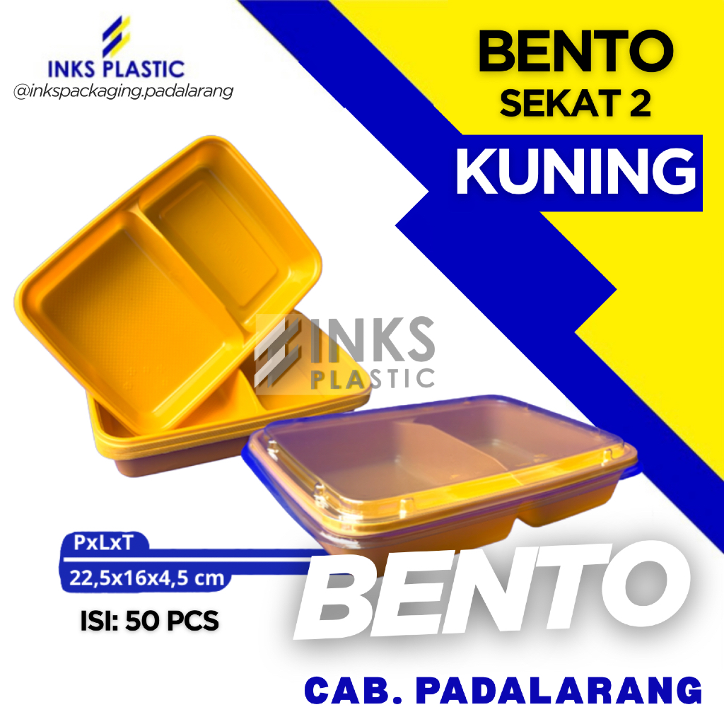 MIKA TRAY BENTO SEKAT 2 KUNING
