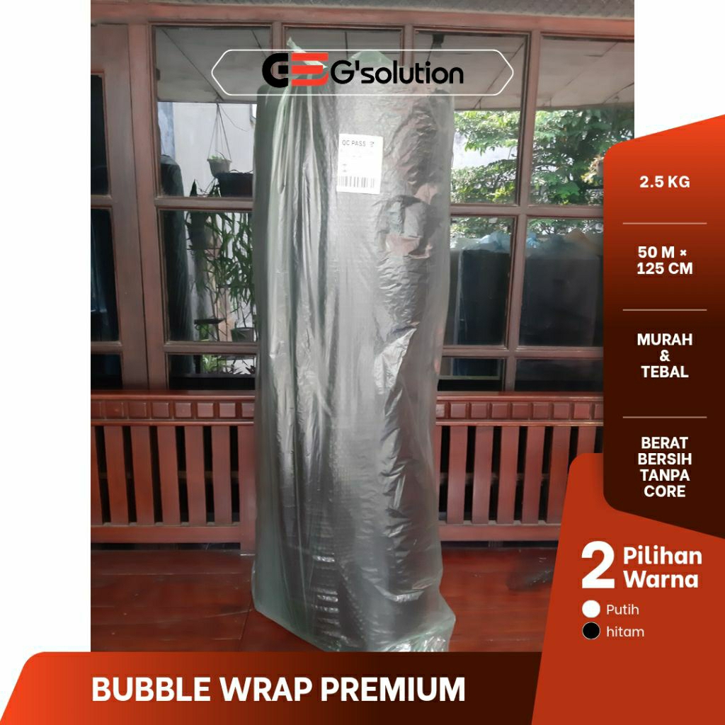 

Bubble wrap 1 roll hitam 2.5 kg 2 kg 125 cm × 50 m
