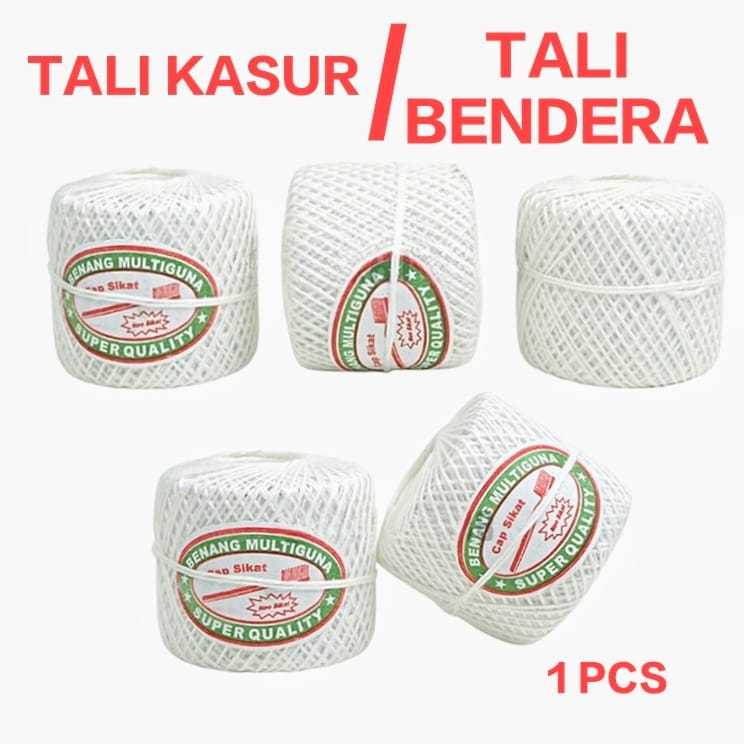 

Tali Bendera Merah Putih / Tali Benang Kasur Cap Sikat / Tali Rami Bangunan Serbaguna / DIY Merajut Menjahit Prakarya