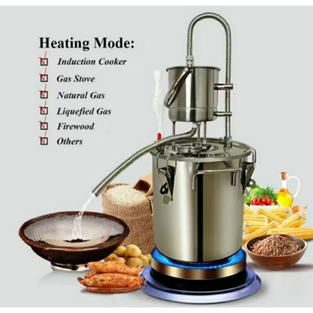 Destilasi set penyulingan / alat penyulingan minyak atsiri destilasi 12L ORI CLEAN INDONESIA