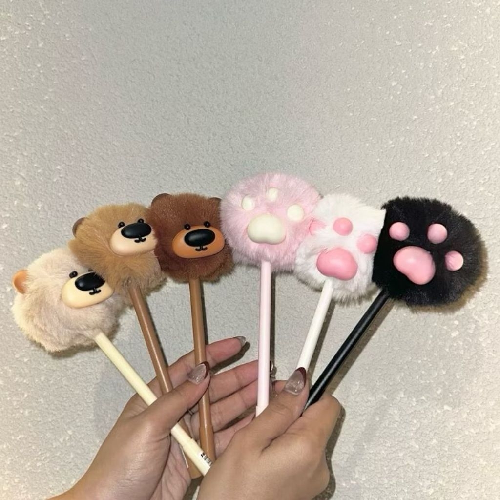 

[wawstore] Pen Pena Ballpoint Bear & Tapak Kaki Kucing Paw Gemas Lucu