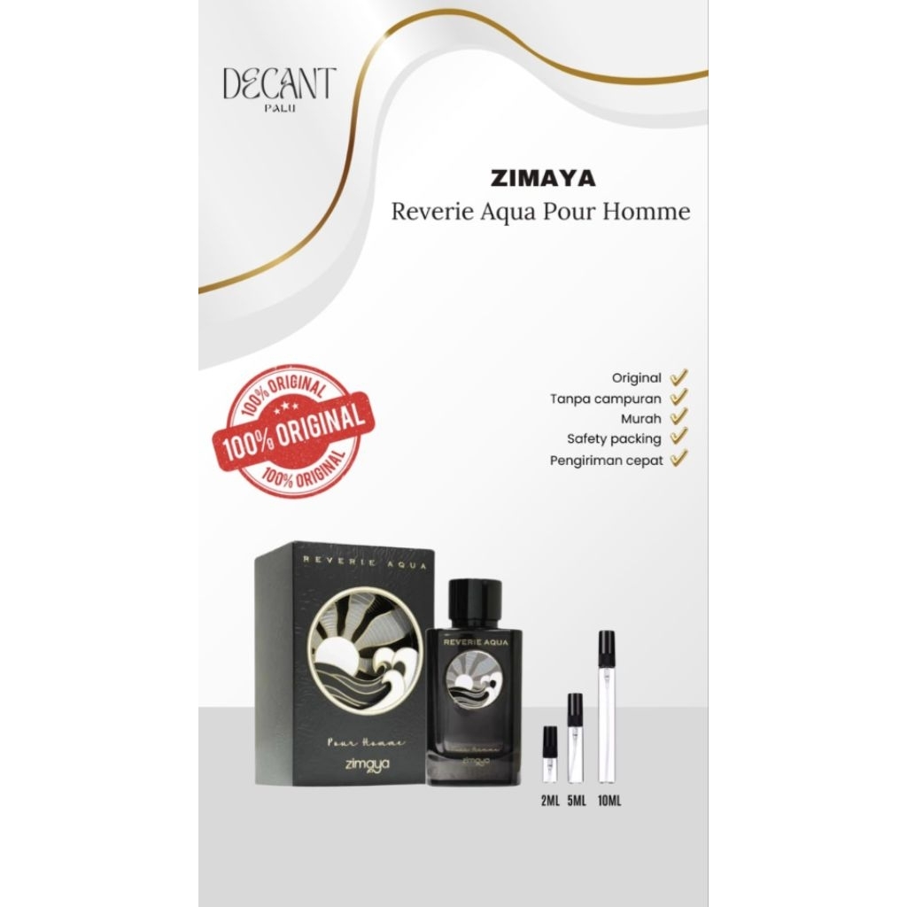 DECANT ZIMAYA REVERIE AQUA 100% ORIGINAL