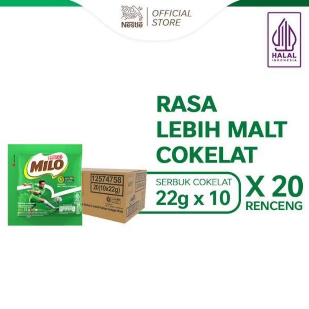 

MILO Activ-Go Susu Coklat 1 dus (22 grx 20 Renceng)