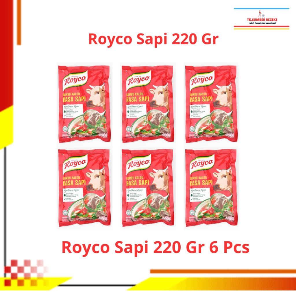 

[PAKET HEMAT ISI 6] Royco Bumbu Kaldu Penyedap rasa Sapi 220 Gr PROMO MURAH