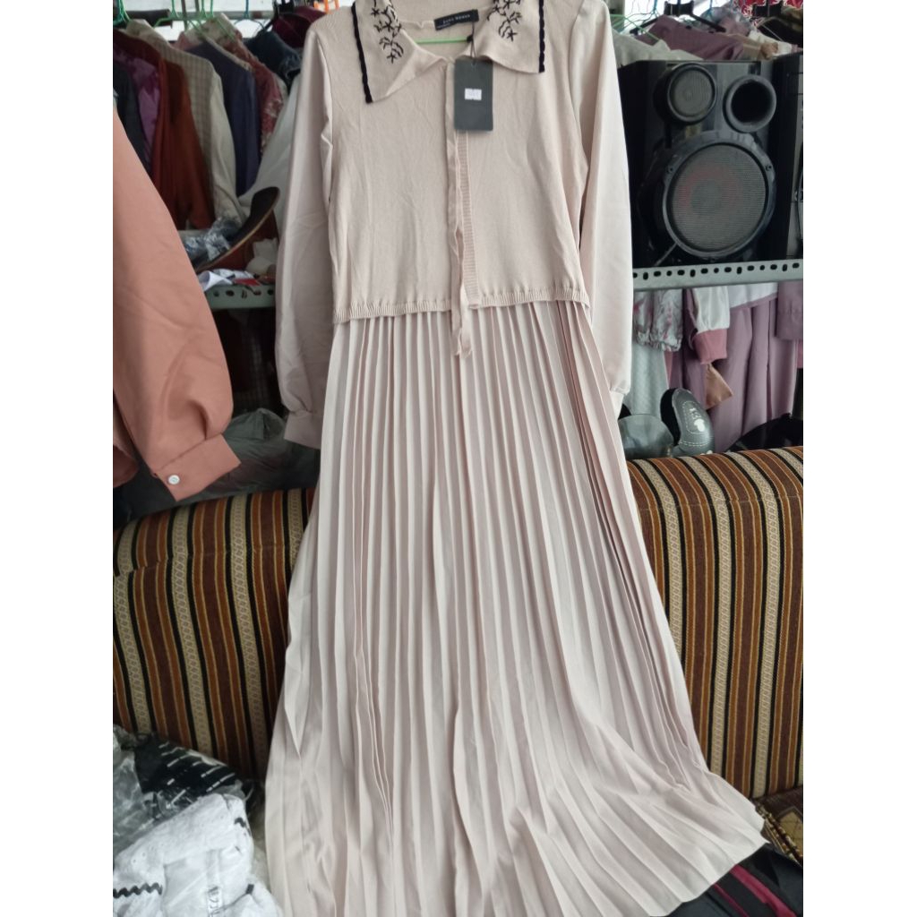 gamis Zara women label hitam