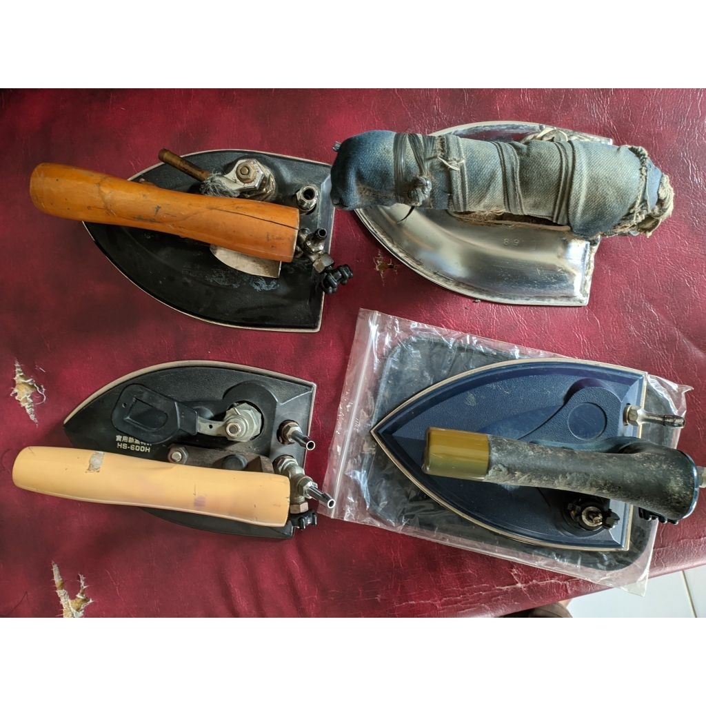 kepala gosokan setrika uap gas laundry bekas