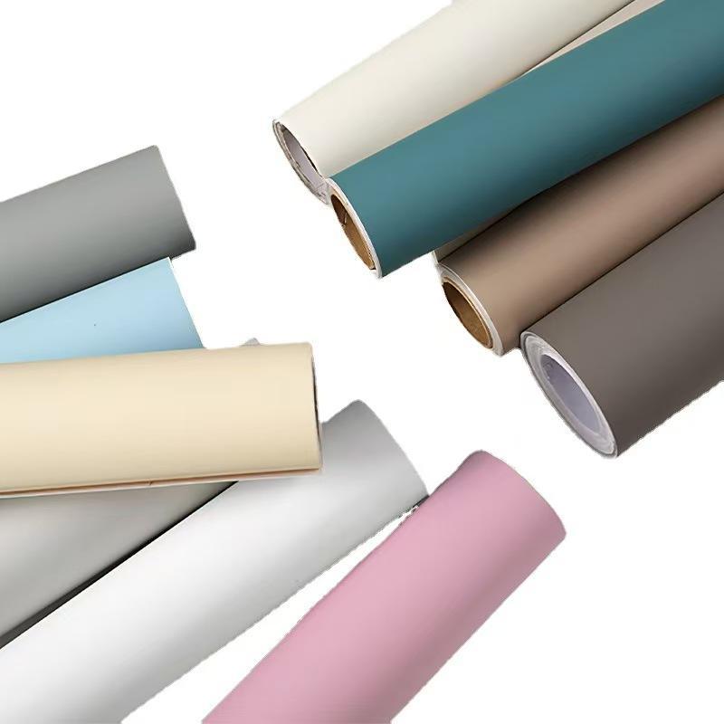 Wallpaper 1Roll 3D Wallsticker Tembok Dinding Ruang Tamu & Kamar Tidur Motif Polos