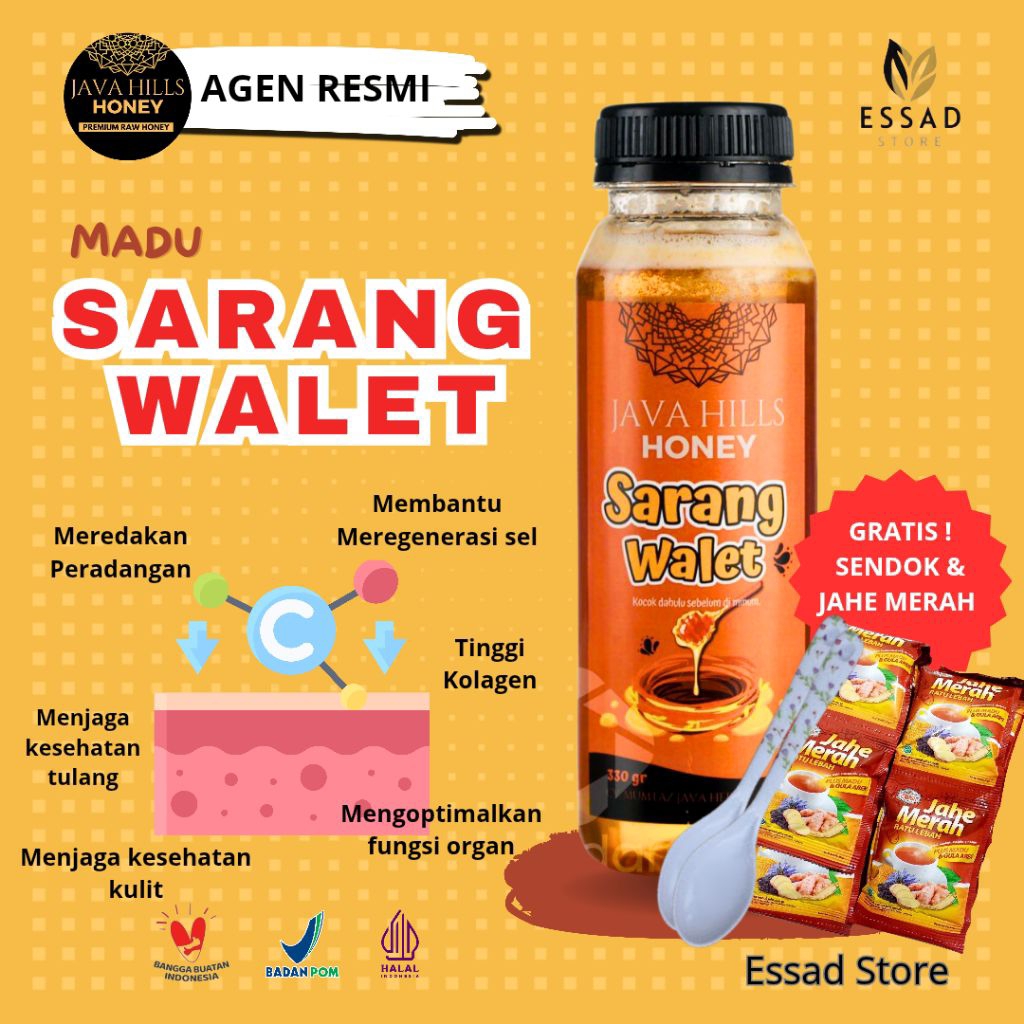 

Madu Sarang Walet Java Hills Honey Kolagen Madu Herbal Javahills Honey
