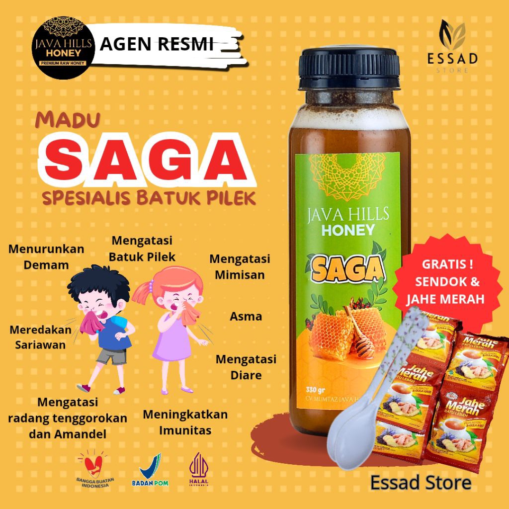 

Madu Saga Java Hills Honey Madu Batuk Pilek Madu Herbal Javahills Honey Penurun Panas