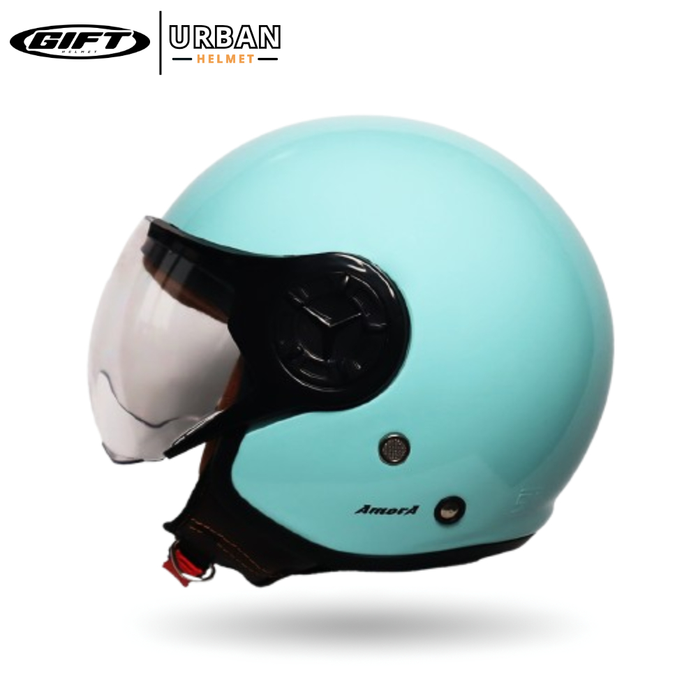 Helm Bogo Dewasa Gift Amora Hijab Retro Tosca Gloss - Helm Half Face Wanita Hijab Friendly sudah SNI