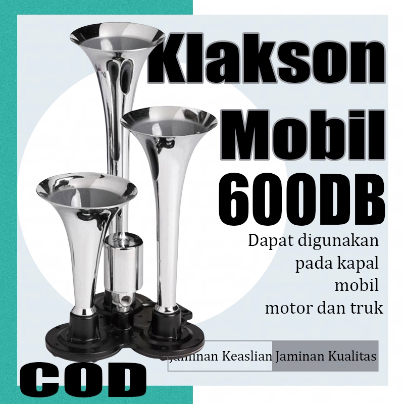 Klakson Angin Set Tabung Angin Truck 12V-24V Motor Mobil Bus Truk Klakson Angin Klakson Angin Set