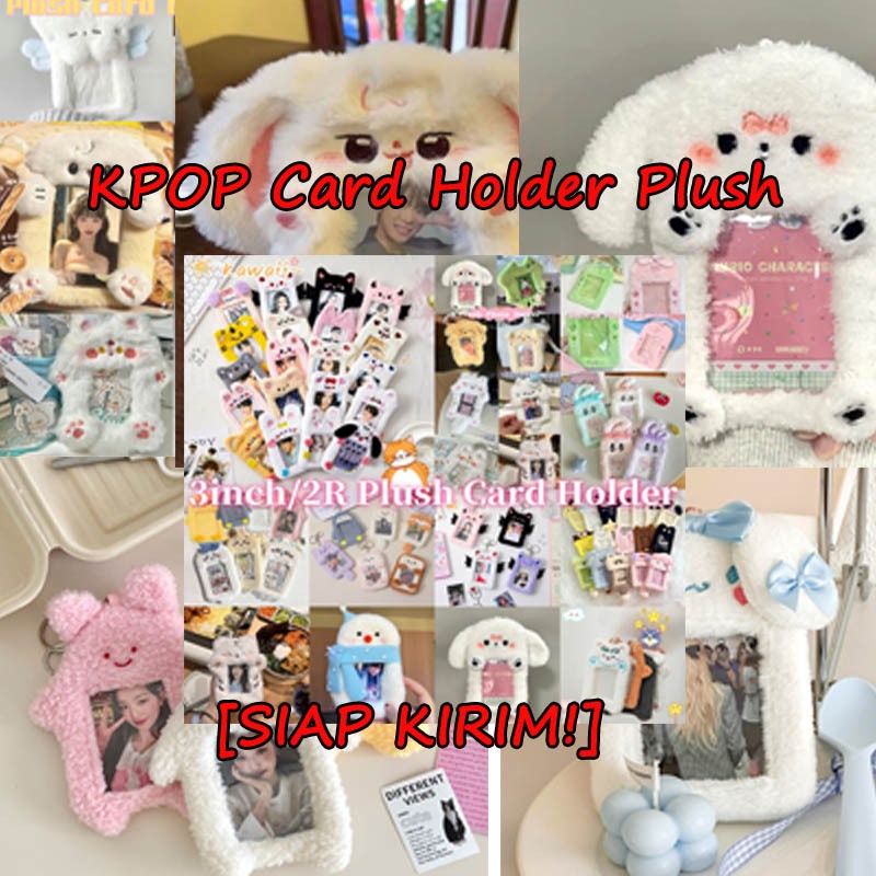 

KPOP Card Holder Plush Case Tata Cooky Photocard Protector Mika ID Card Key Ring Dengan Rantai Gantung Yang Dapat Diregangkan