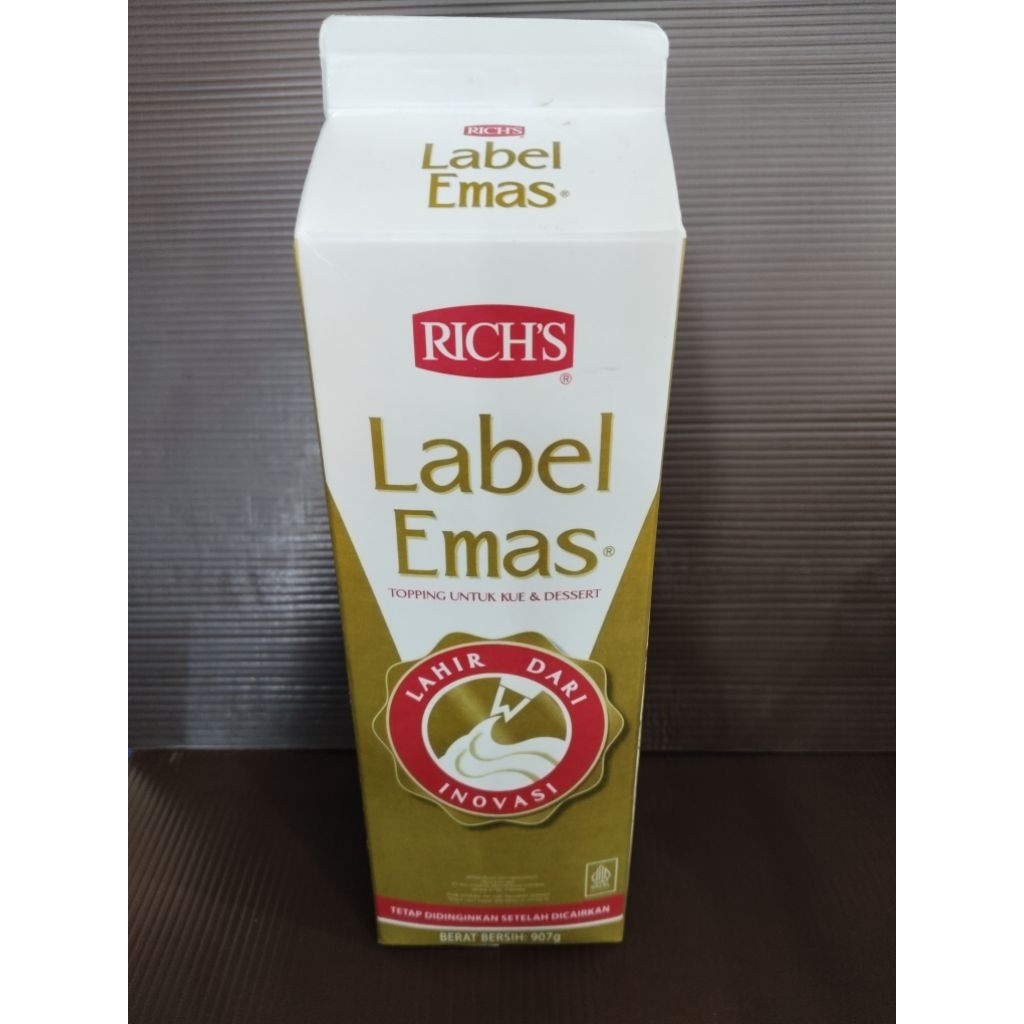 

rich gold label whipping cream 907gr