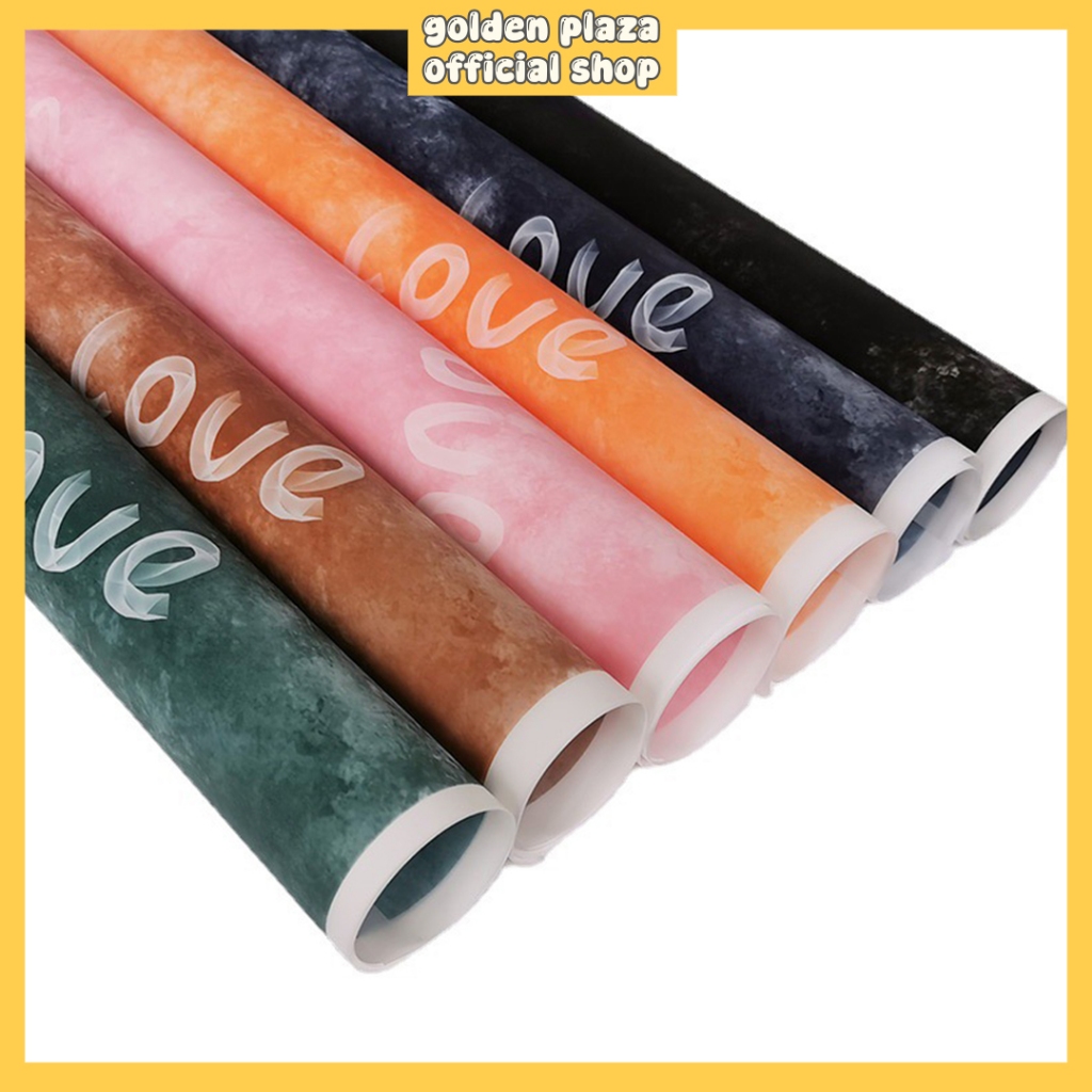 

Flower Wrapping Cellophane Paper Brush Paint Kertas Buket Bunga Cellophane KB6021