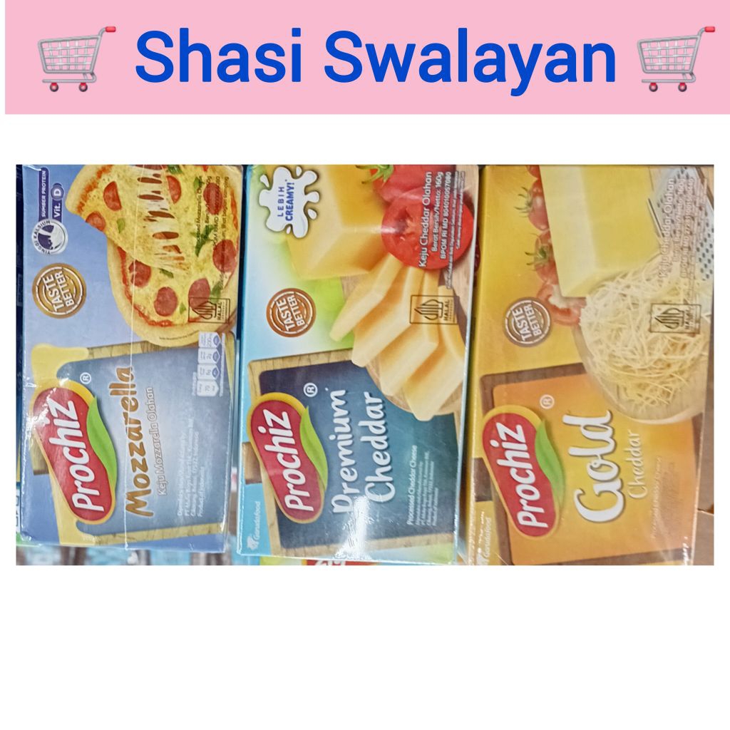 

PROCHIZ KEJU 160 GRAM - GOLD/ PREMIUM CHEDDAR/ MOZZARELLA