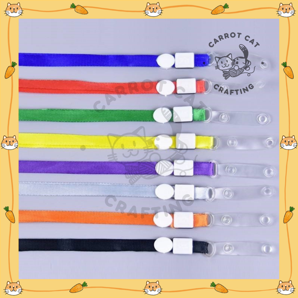 

Tali Lanyard Model Kancing Kalung Jepit Karet Nylon Name Tag