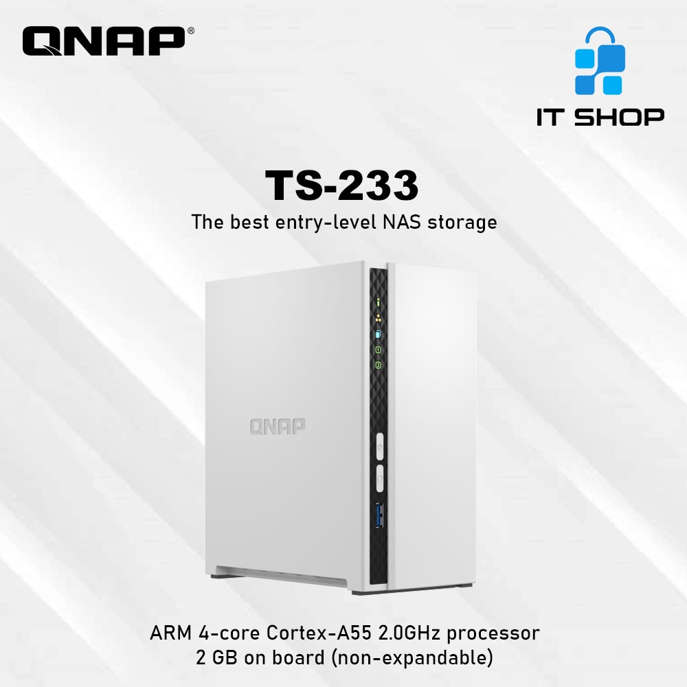 QNAP TS-233 NAS Cloud Storage 2-Bay