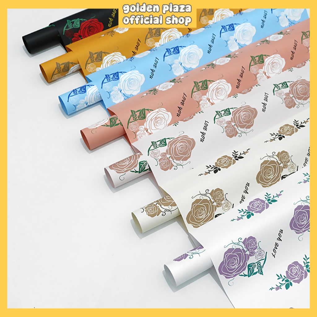 

Kertas Bunga Buket Rose Motif Rose Flower Wrapping Paper Cellophane Korean Florist Paper KB6177