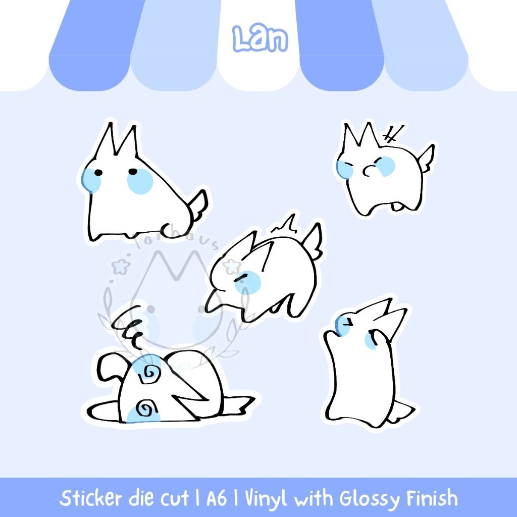 

LANHAUS - Lan | Cat stickers | Deco stiker vinyl die cut kucing waterproof