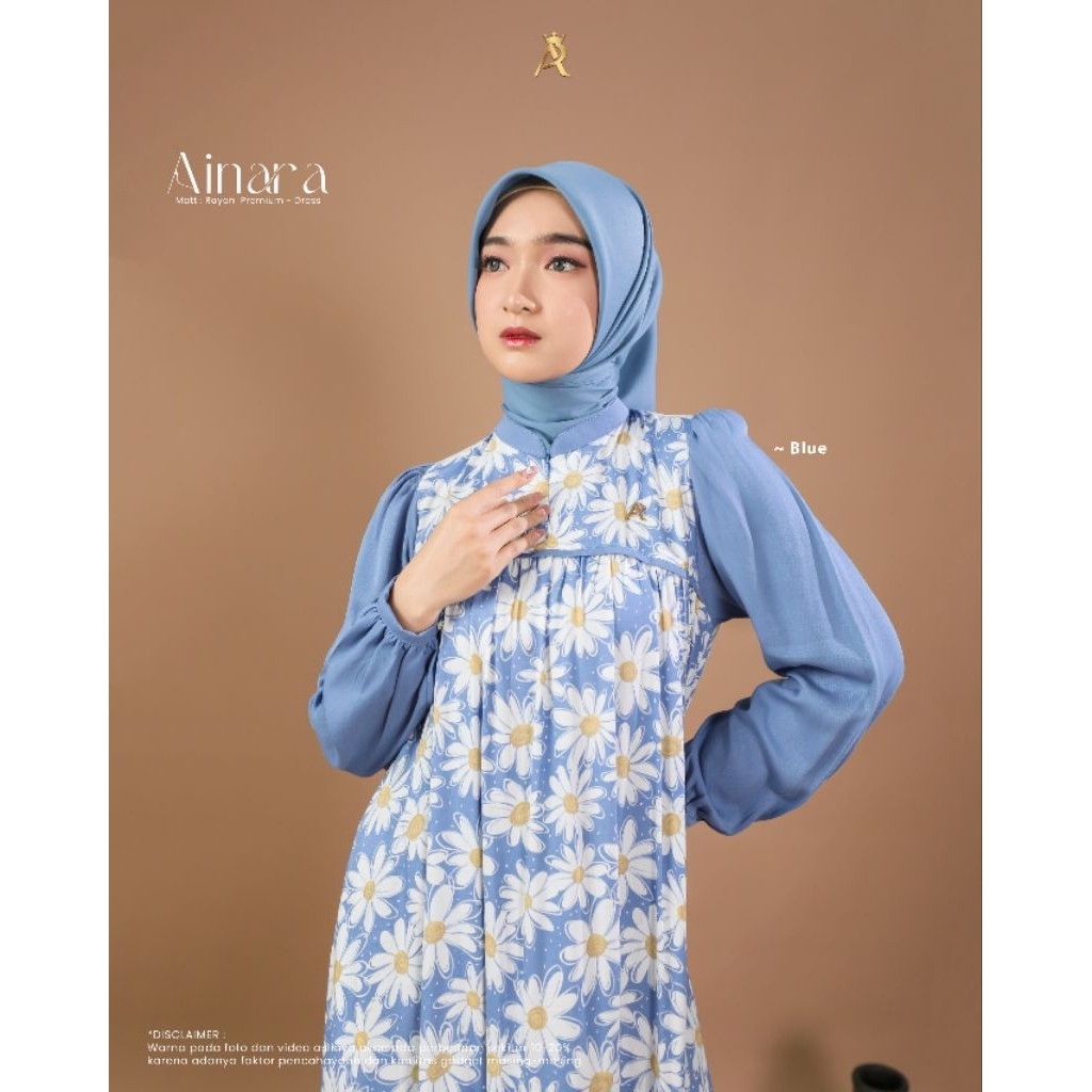 ainara dress by hijab arrafi official terbaru terlaris gamis murah original by hijab arrafi official