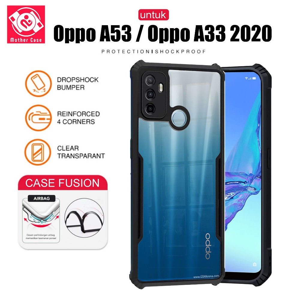 Case Oppo A53 / Oppo A33 2020 Case Fusion Shockproof Slim Transparan Bumper TPU