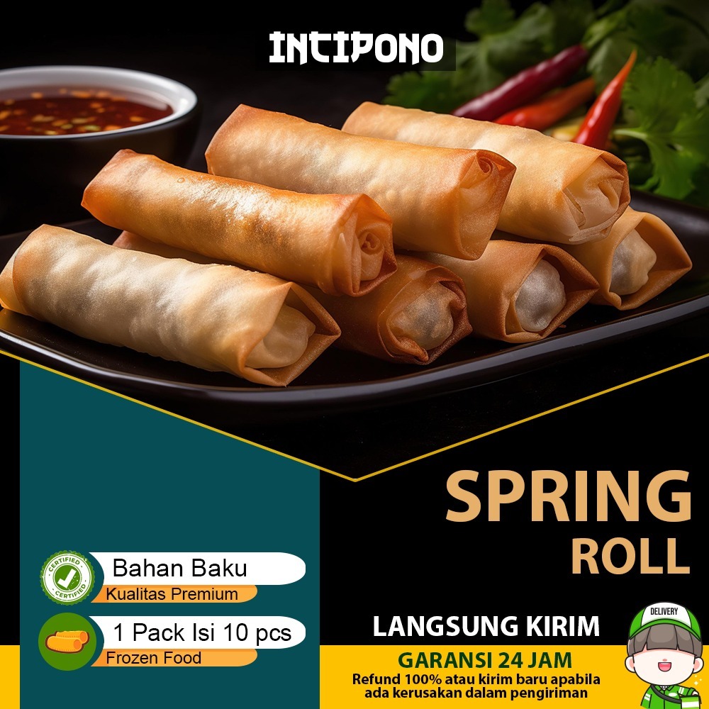 

Incipono Spring Roll Frozen Food 1 Pack Isi 10 Pcs Halal Premium 360gr