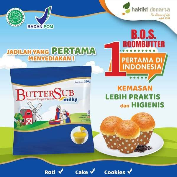 

Buttersub B.O.S Milky 250 Gr Mentega Roombutter Aroma Susu
