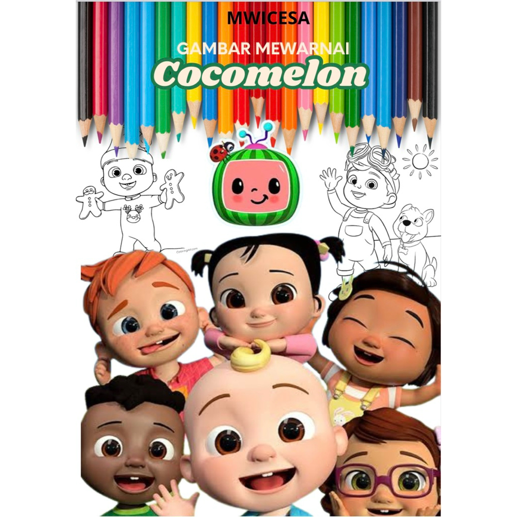 

20 KERTAS GAMBAR C0C0MELON MEWARNAI KERTAS HVS A4