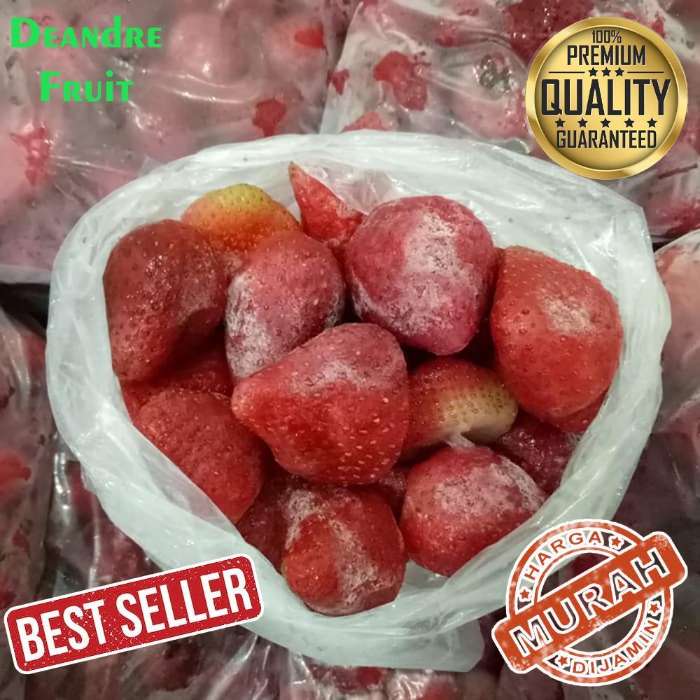 

PROMO MURAH 500gr Buah Strawberry Frozen Stroberi Beku import quality