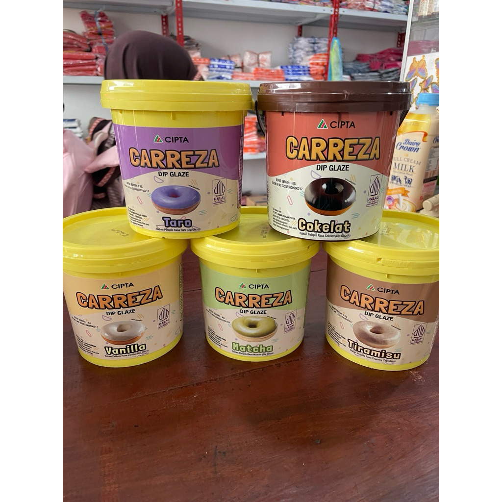 

CARREZA DIP GLAZE 1kg all varian/ topping donat rasa/ glaze