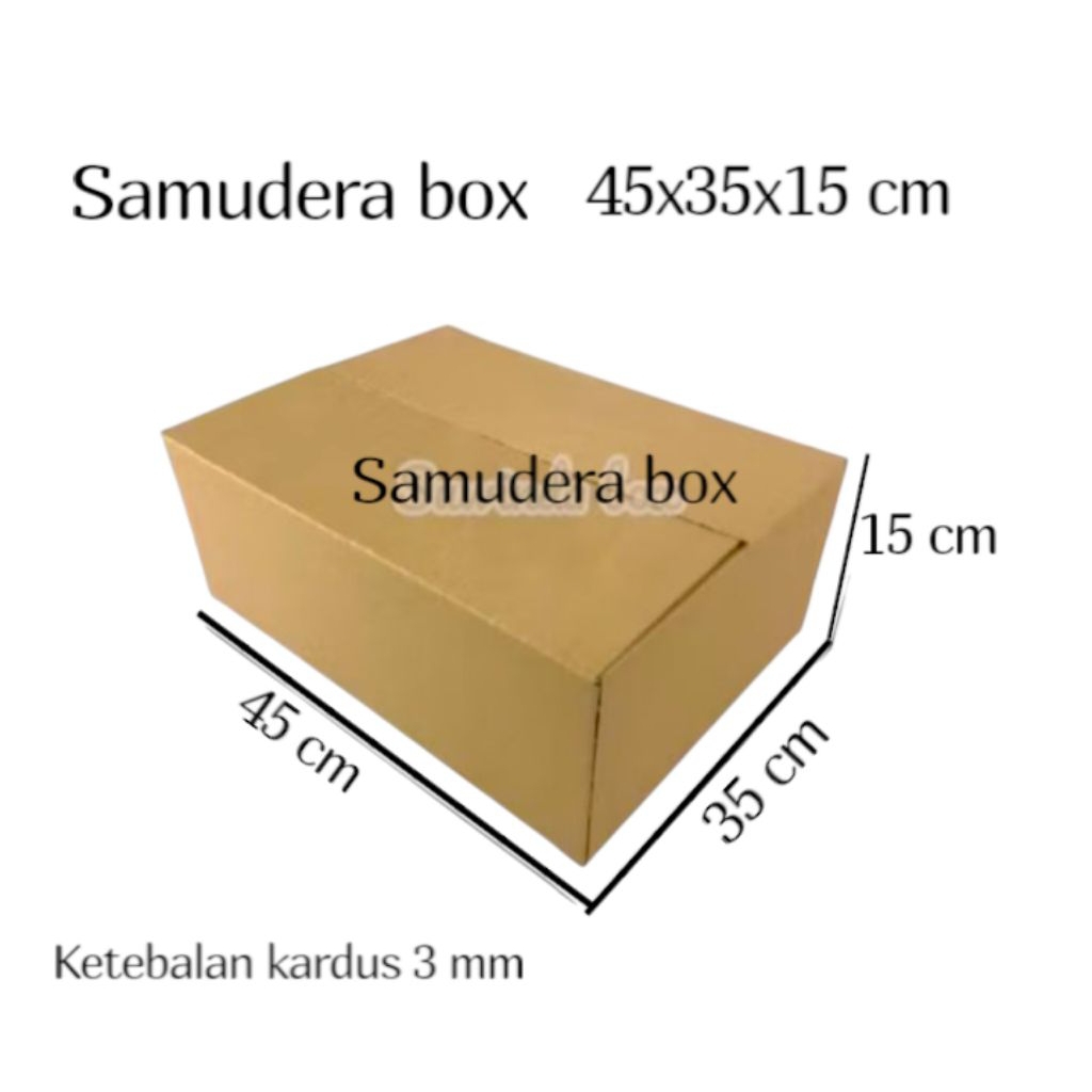 

kardus karton box uk 45x35x15 cm ST singgle wall polos