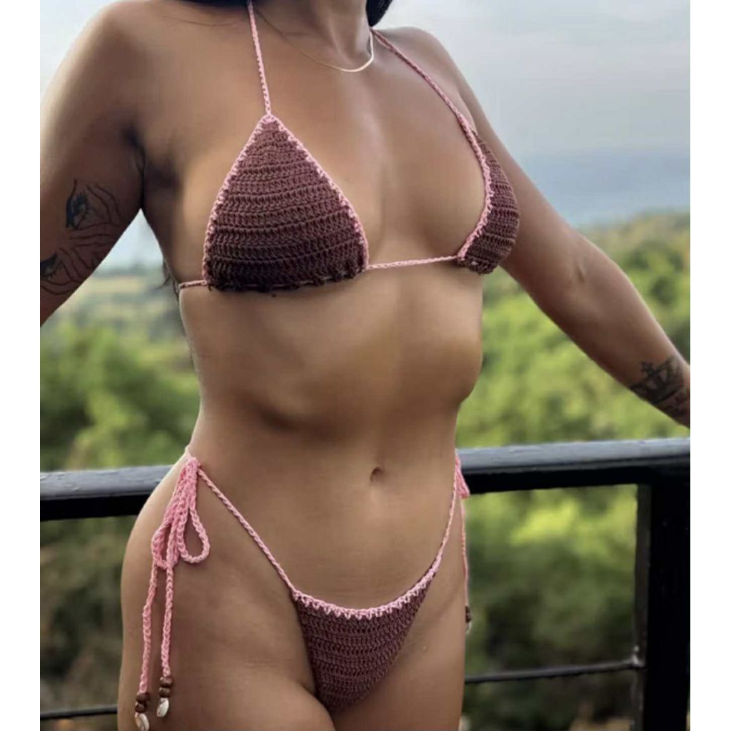 set bikini rajut/bikini pantai/ bikini crochet