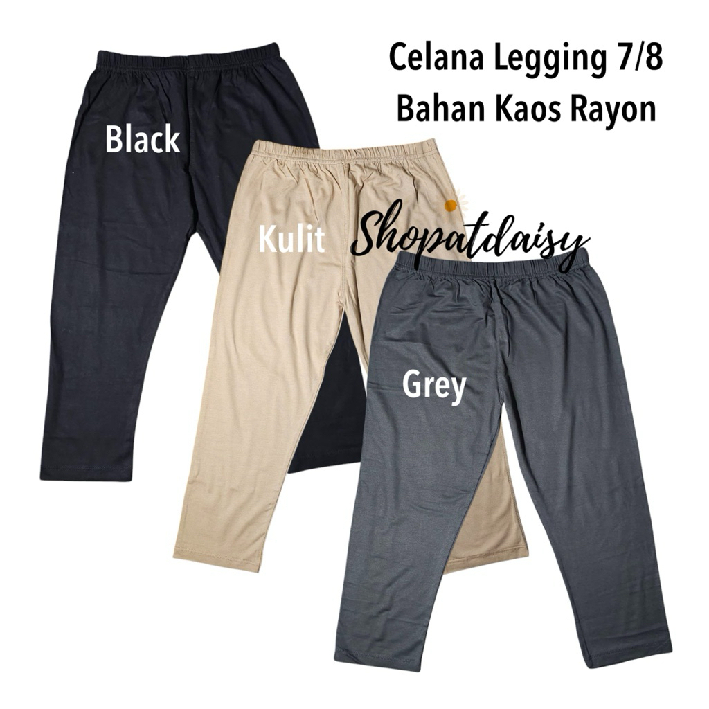 Celana Legging Wanita 7/8 bahan Kaos Rayon Super Premium