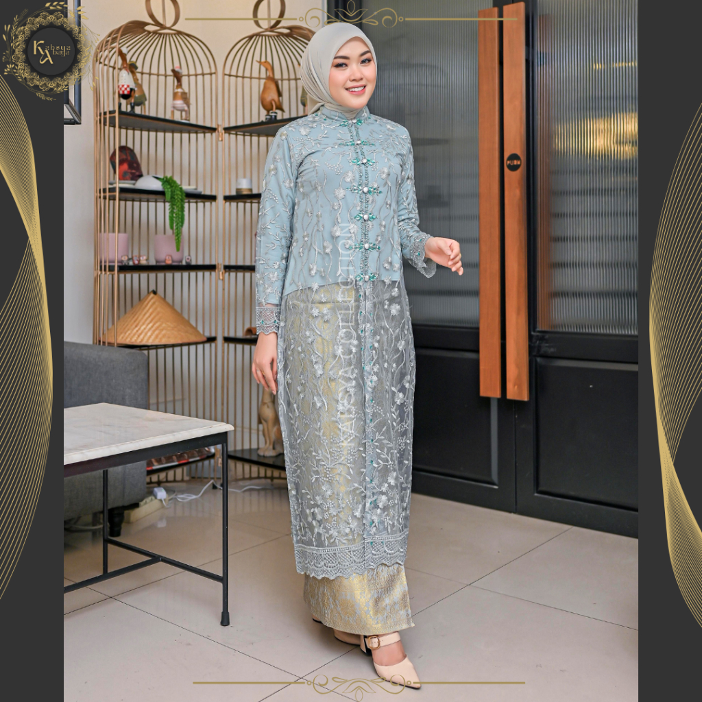 Kebaya Modern Long Dress / Kebaya Modern Muslim Friendly Kebaya Kutubaru Panjang / Kebaya Pengantin