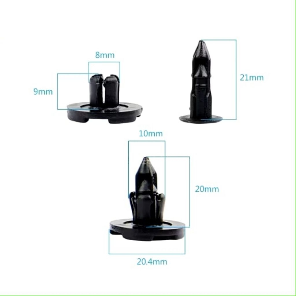 10 Pcs Kancing Klip Bumper Bemper 8mm Mobil Avanza Xenia Nissan Livina Datsun