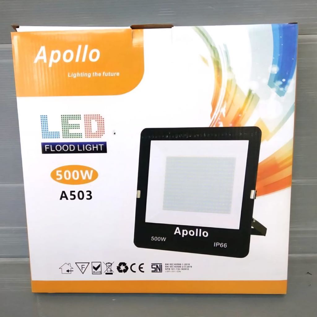 Lampu sorot LED 500 watt Apollo flood light IP66 outdoor waterproof lampu tembak lapangan, tambak, g