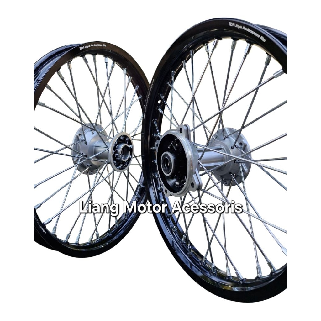Sepaket Velg TDR Ring 17 Tromol Set Jari2 - KLX 150 / CRF 150 / WR 155 (Velg Tanpa Ban)