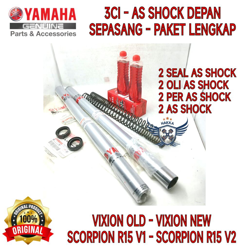3CI ORIGINAL KOMPLIT AS SHOCK YAMAHA VIXION OLD, AS SHOCK YAMAHA VIXION NEW, AS SHOCK YAMAHA VIXION 